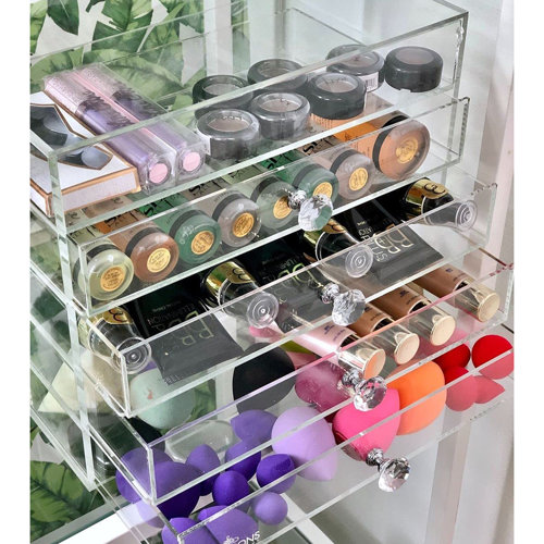 Rebrilliant Diamond Collection 5 Tier Acrylic Makeup Organizer with